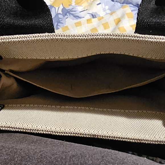 Beige and Black Women's Tote Bag - Picture 7 of 9